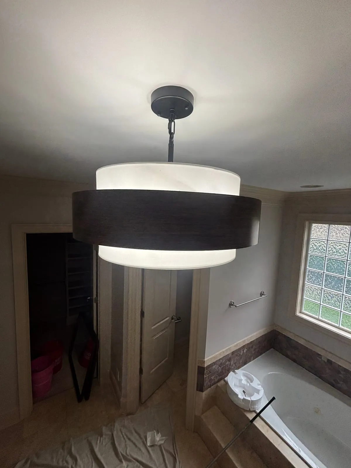 New primary bathroom light fixture
