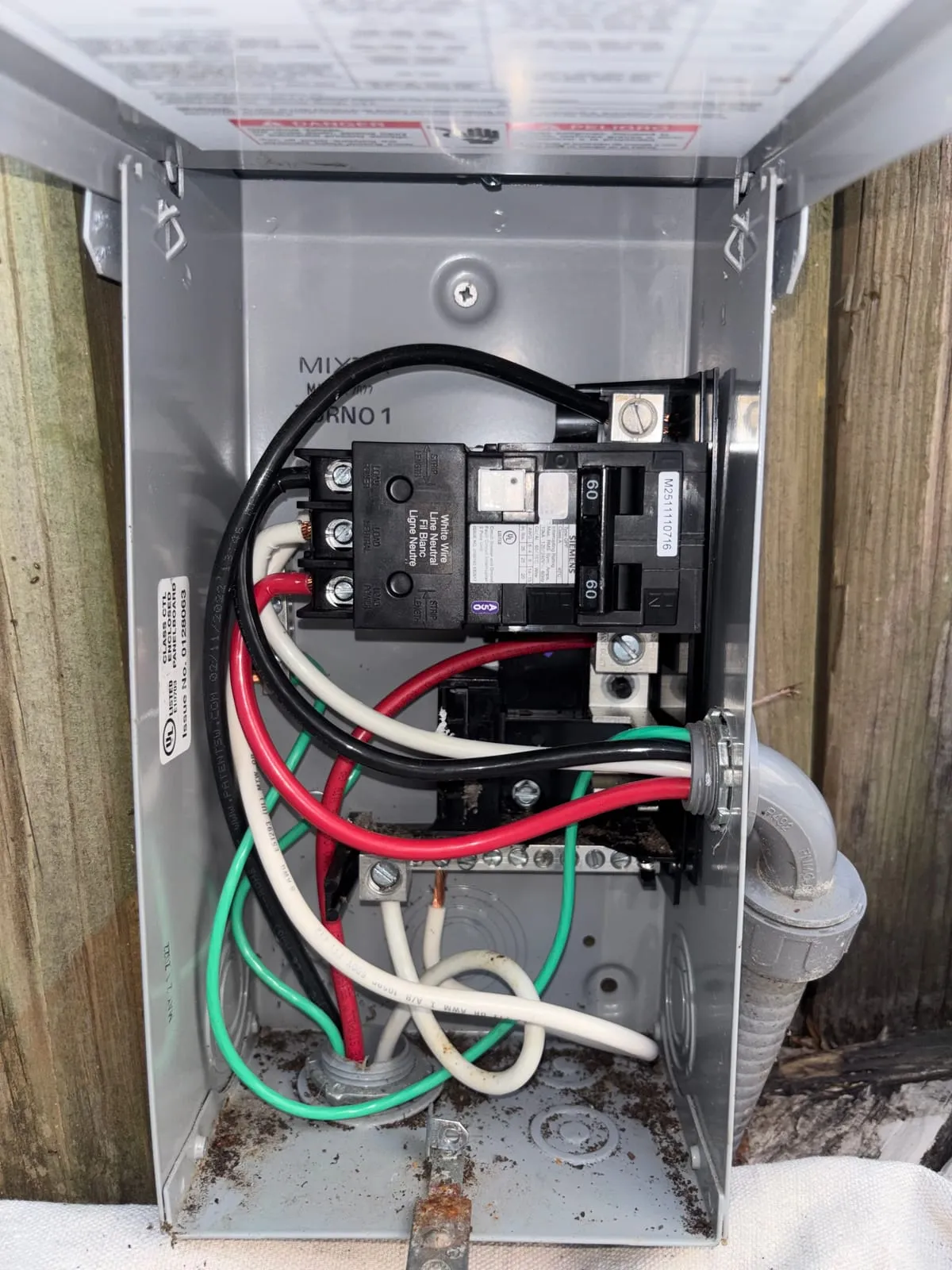 Replaced a 60-amp GFCI breaker