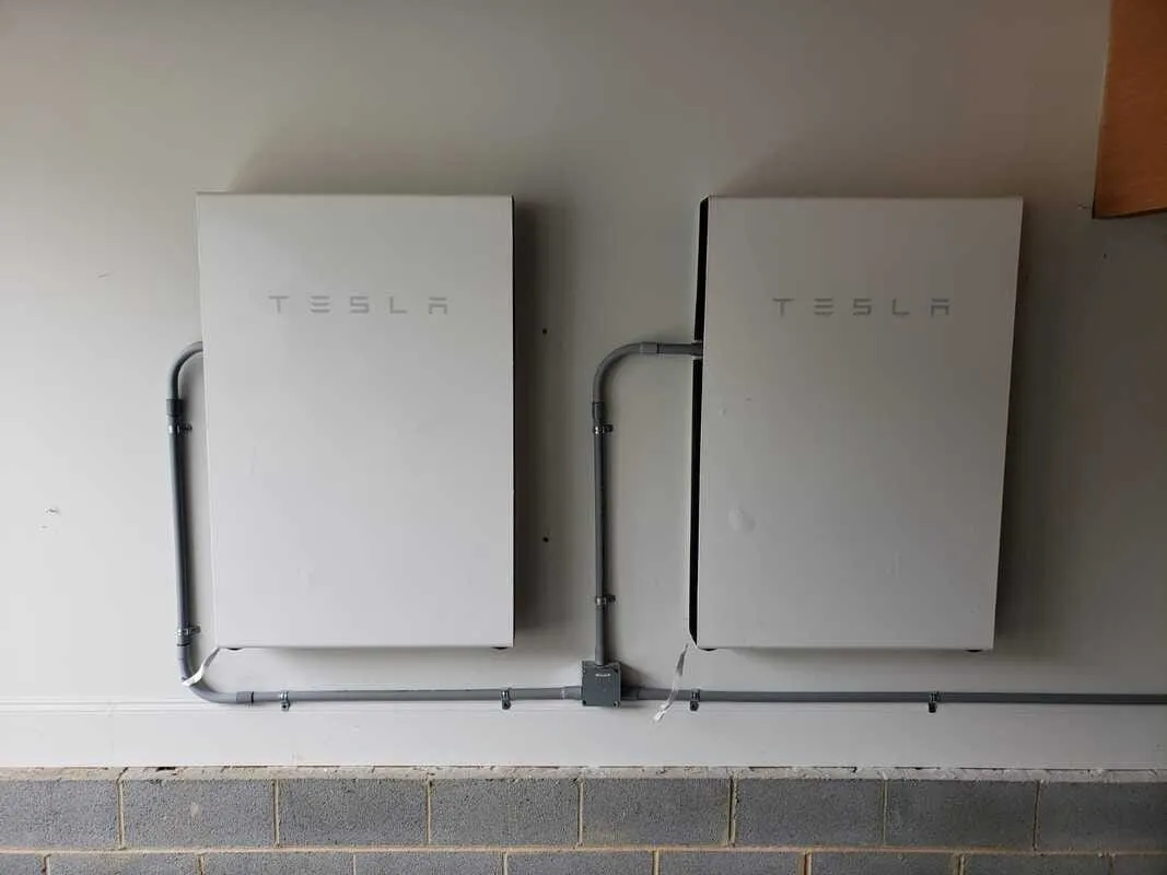 Two Tesla Powerwall batteries
